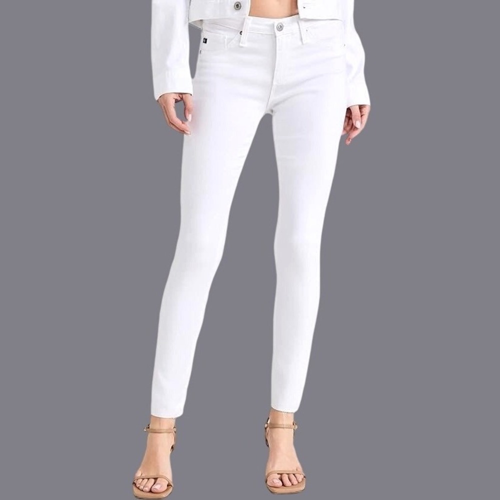 Adriano Goldschmied Legging Jeans Womens 28 Handcrafted White Denim 28R NWT $198